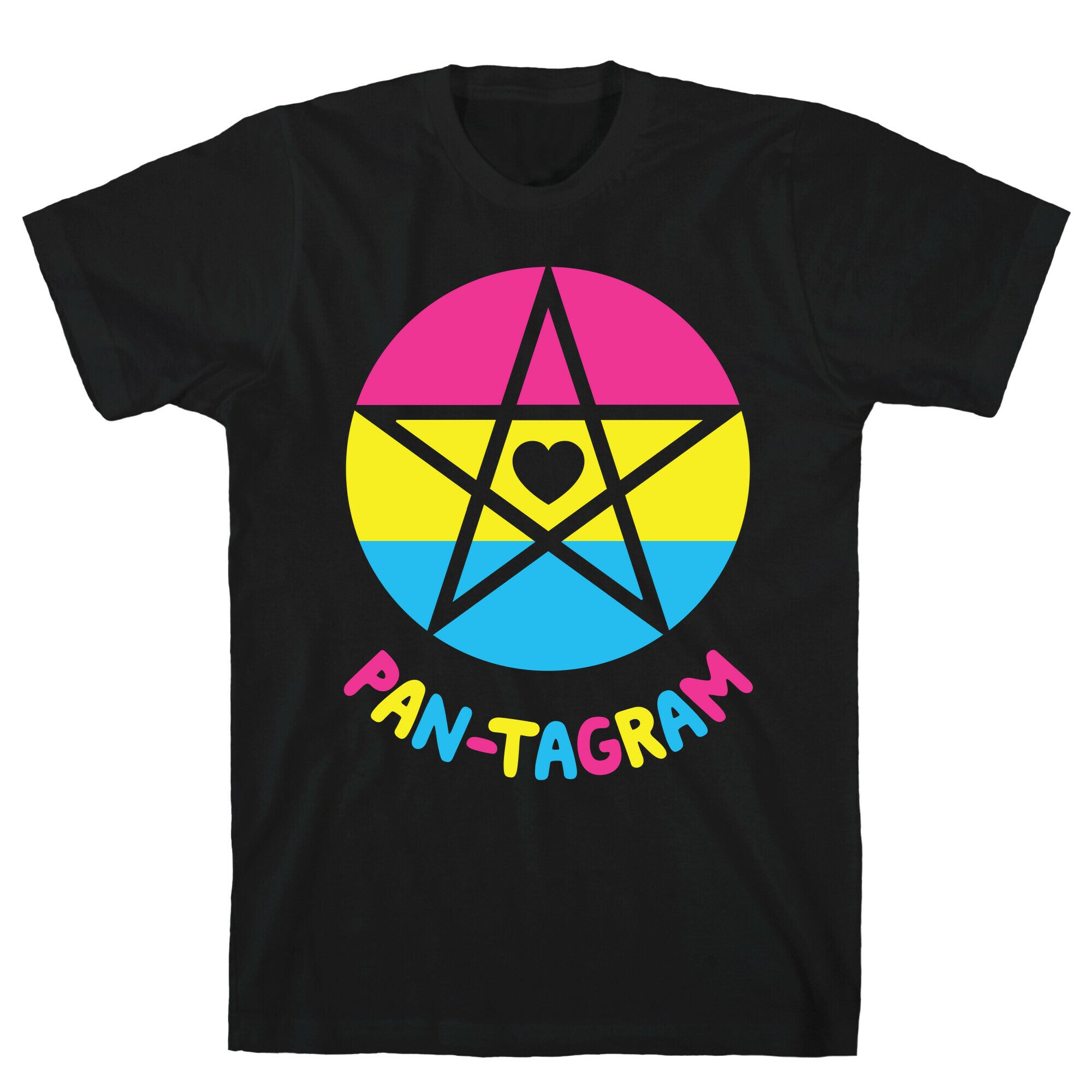 Pan-tagram (Pansexual Pentagram) T-Shirt